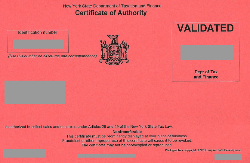 What Is A State Tax Certificate